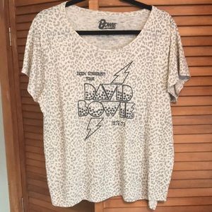 Leopard David Bowie t-shirt